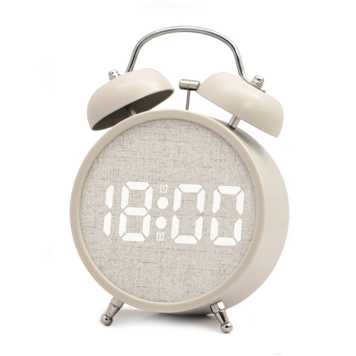 Digital Alarm Clock in Modern Design with Large LED Display Bowlift