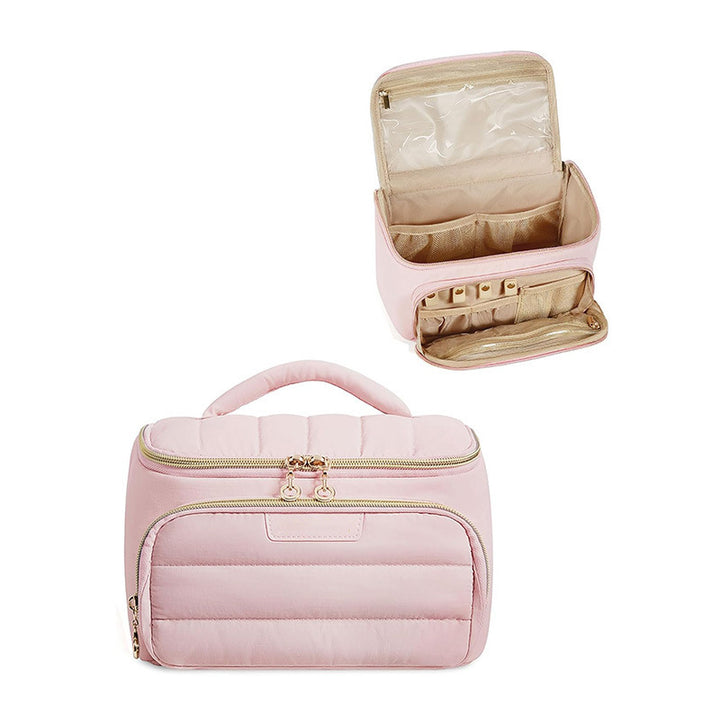 Cosmetic organizer bag with separate compartments and cosmetic compartment Bowlift