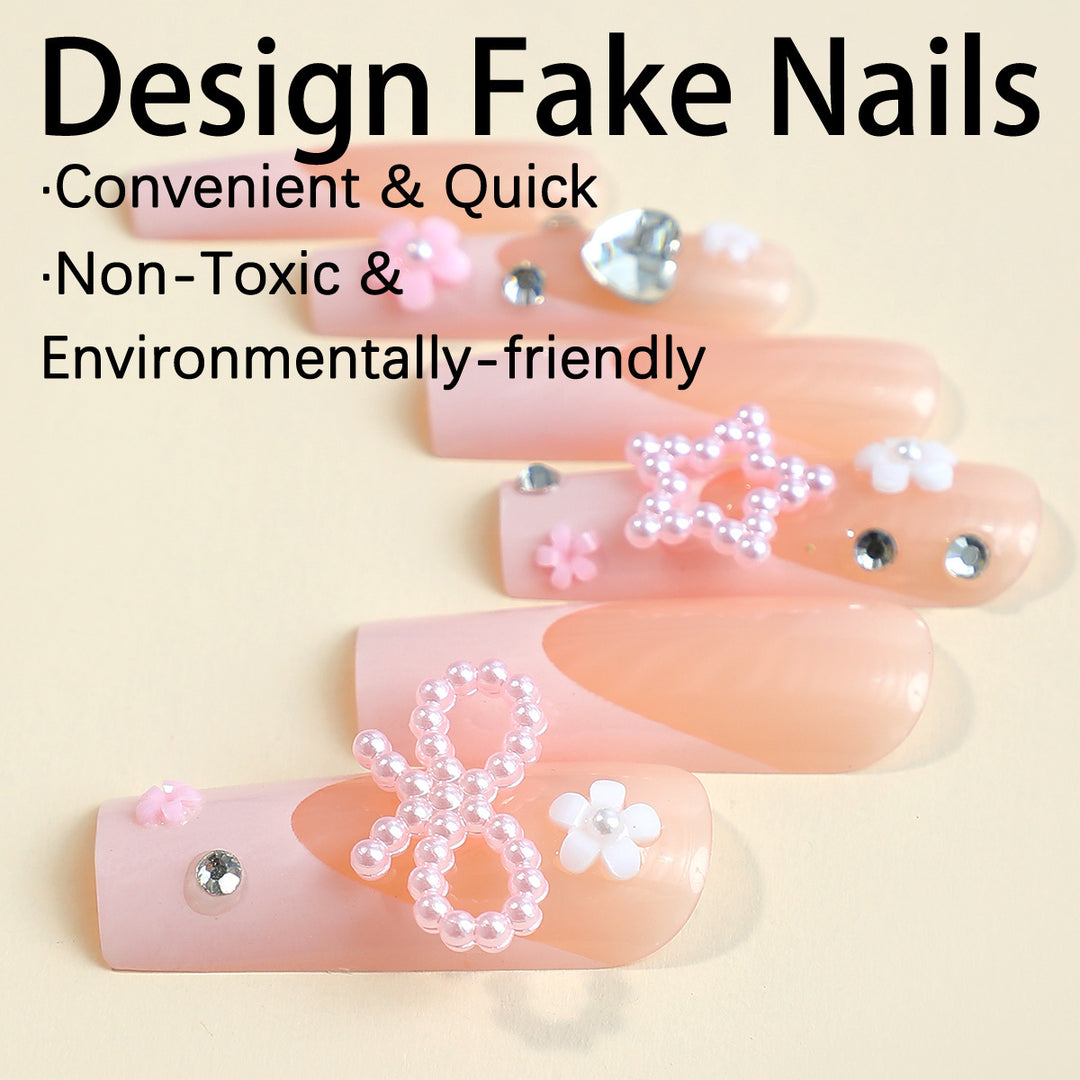 Glamorous artificial nail design with golden accents Bowlift