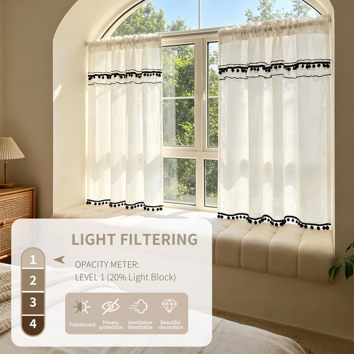 Elegant Sheer Lace Window Curtains