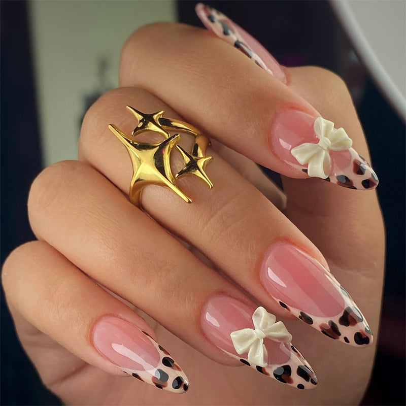 Elegant Animal Print Press-On Nail Set Bowlift