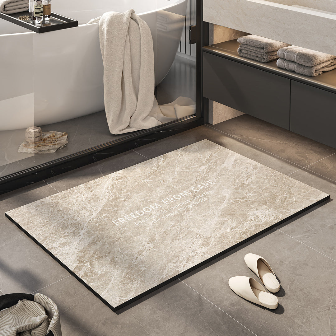 Inspirational Marble Bath Mat Bowlift