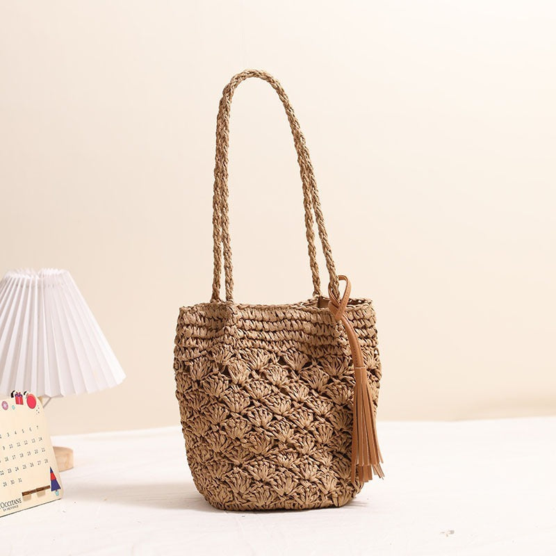 Hand-knotted macrame shoulder bag Bowlift