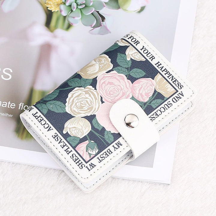 Floral Design Compact Wallet Bowlift
