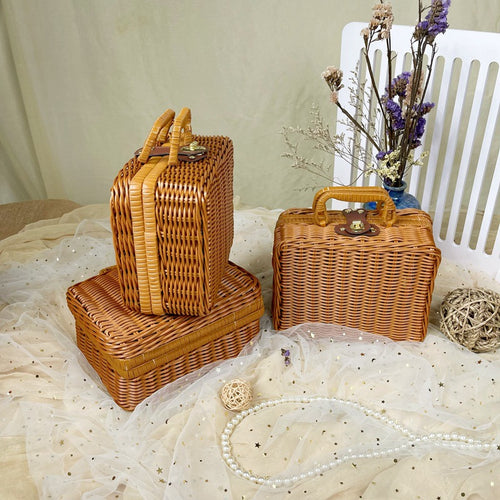 Women braided cosmetic and storage case Bowlift