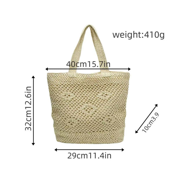 Macrame Handbag with Airy Structure Bowlift