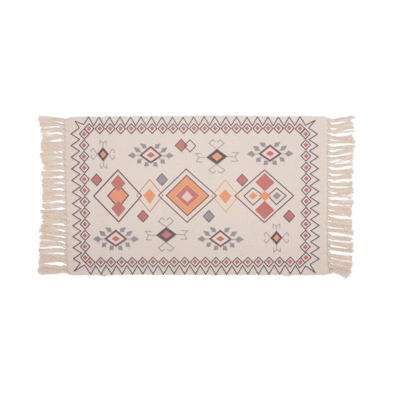 Decorative runner for dining table and console in Boho-Mandala design with fringes Bowlift
