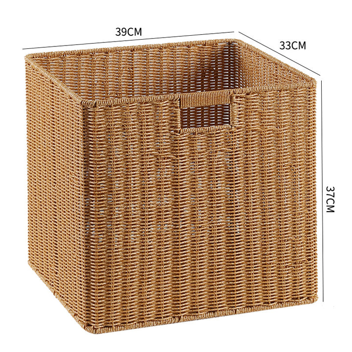 Handcrafted Rectangular Wicker Storage Bin Bowlift