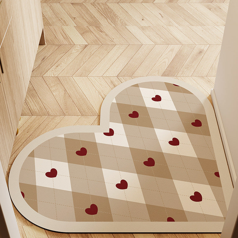 Heart-Shaped Non-Slip Bath Mat Bowlift