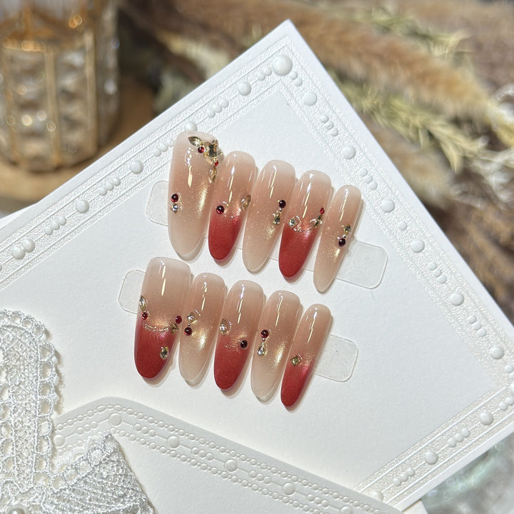 Decorative Press-On Nail Tips Set