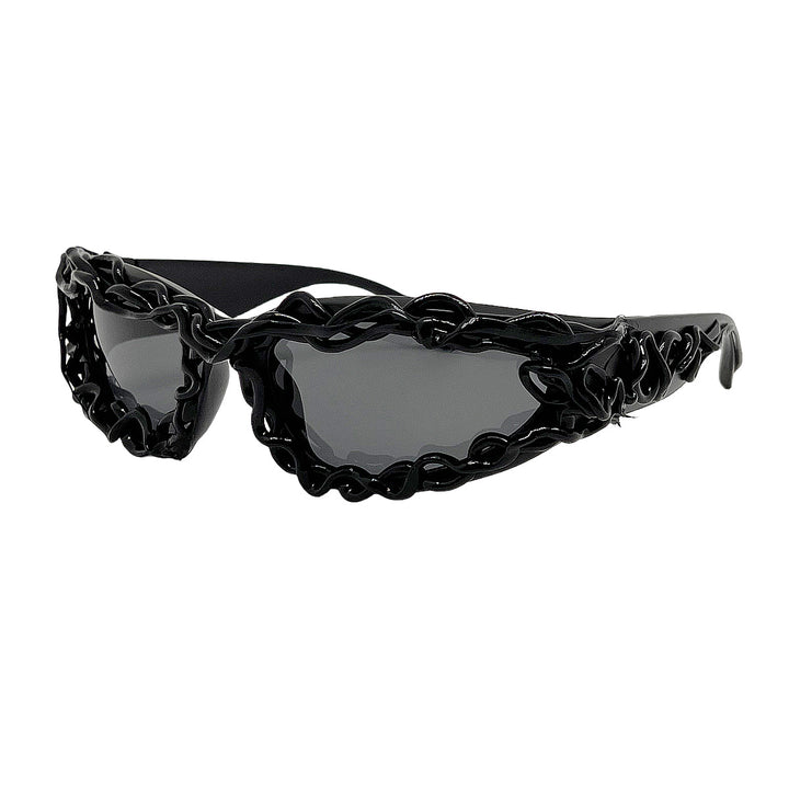 Women's extravagant design sunglasses with creatively structured frame Bowlift