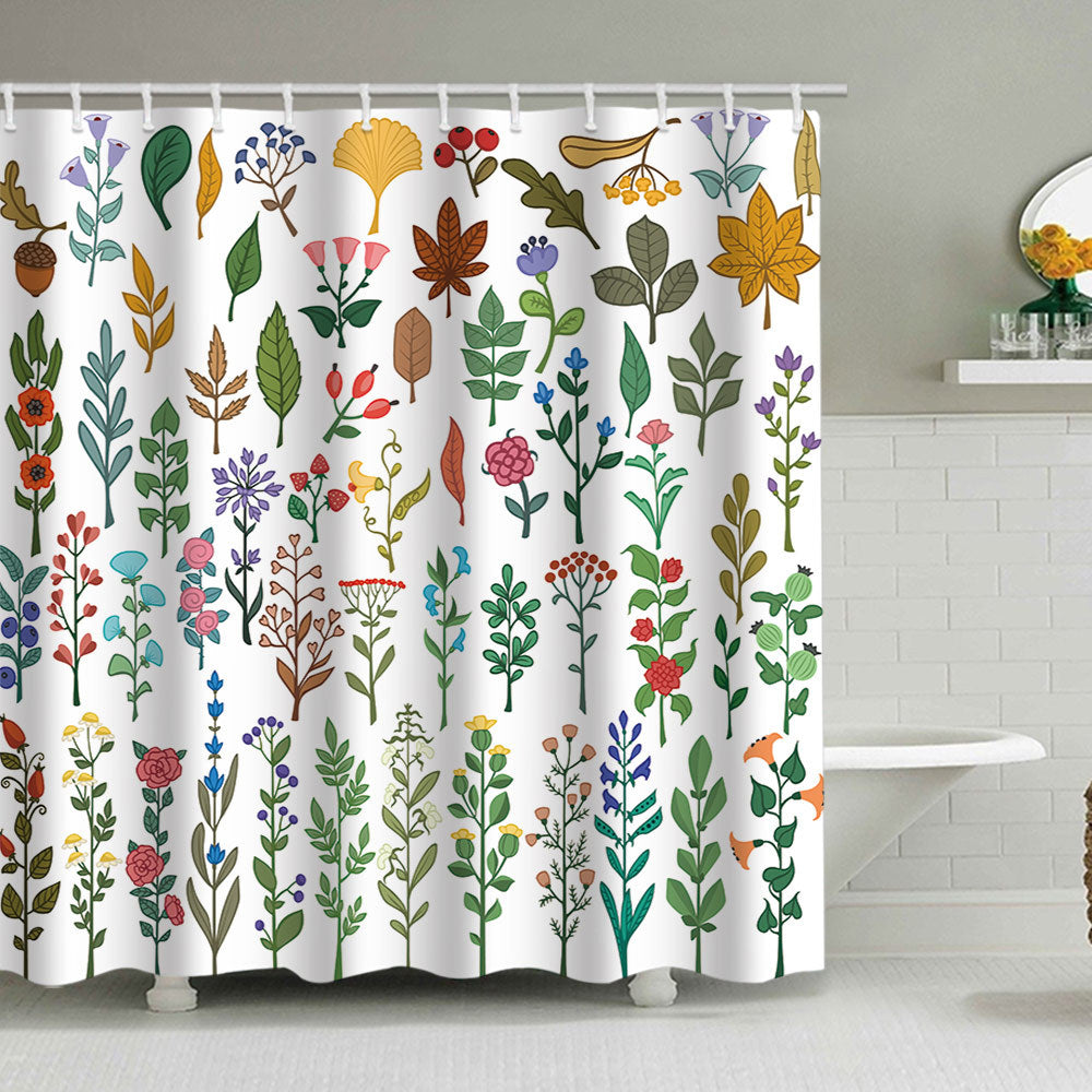 Floral Patterned Shower Curtain Bowlift 1784860161