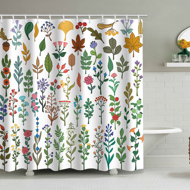 Floral Patterned Shower Curtain Bowlift 1784860161