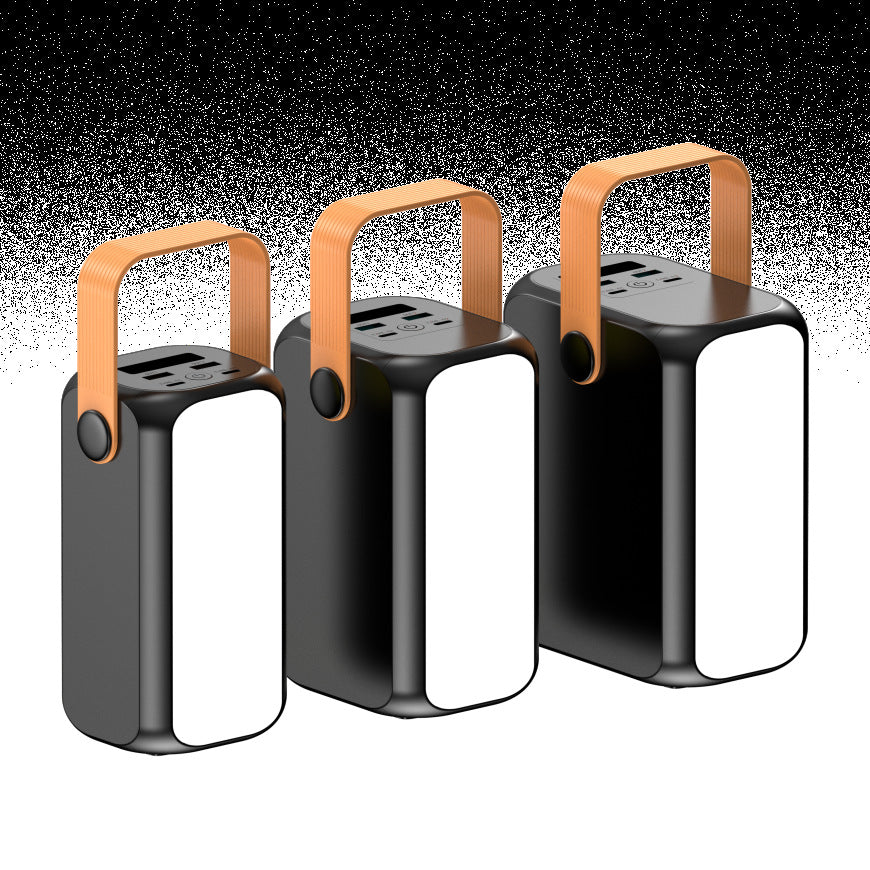 Portable power bank with multifunctional charging port and integrated carrying handle Bowlift