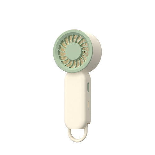 Unisex portable USB rechargeable battery hand fan with hanging loop and quiet motor Bowlift