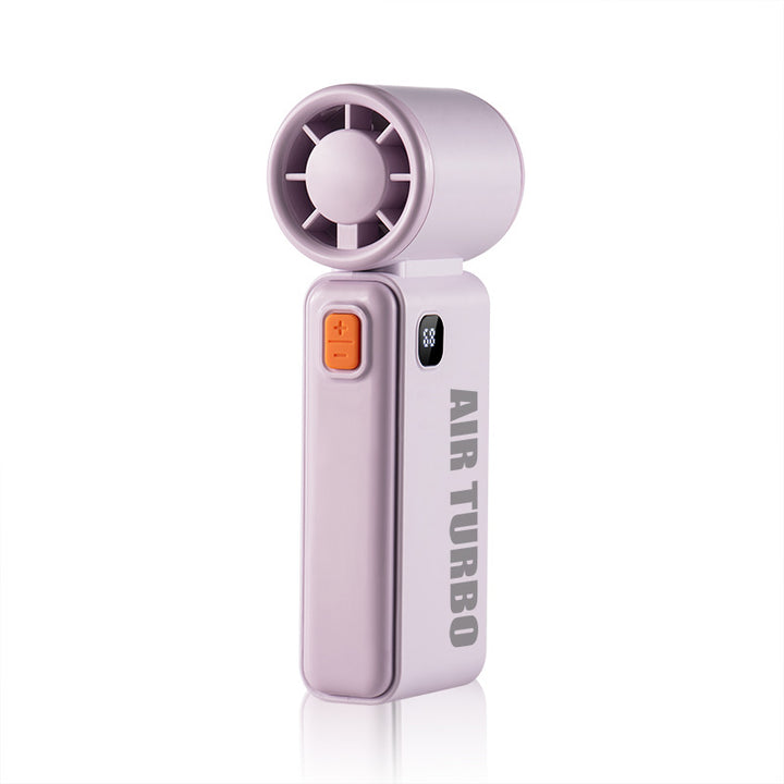 Ladies Handheld High-Speed Fan with LED Display Bowlift