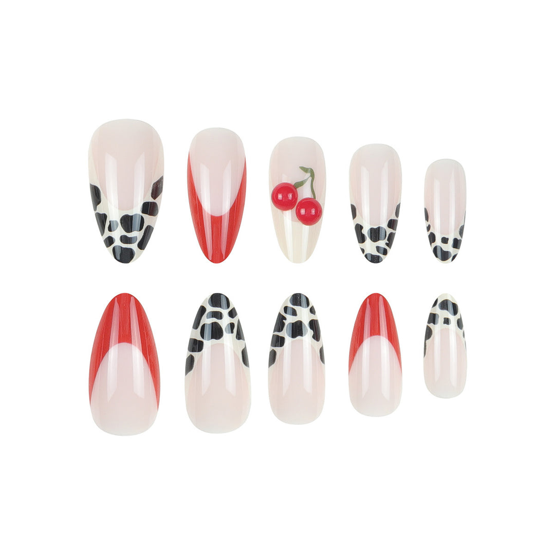 Decorative Stiletto Press-On Nail Art Bowlift
