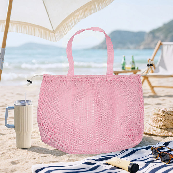 Versatile Beach Bag In Airy Mesh Design Bowlift