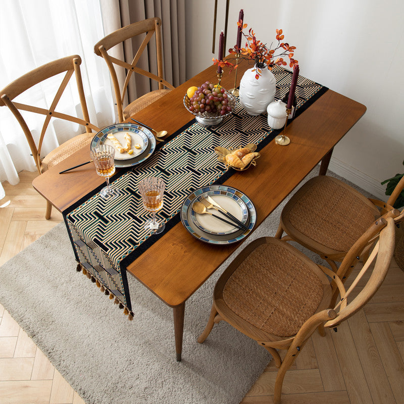 Geometric Pattern Decorative Table Runner