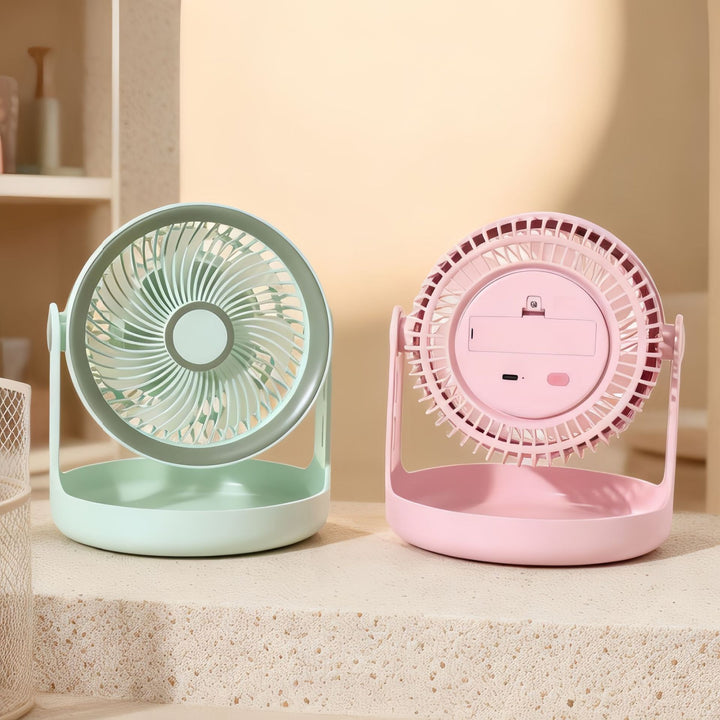 Women's Portable Table Fan with Flexible Tilt Mechanism Bowlift