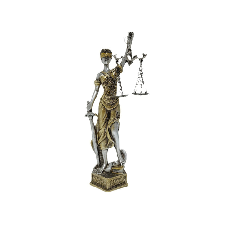 Elegant statue of Justitia in artistic details Bowlift
