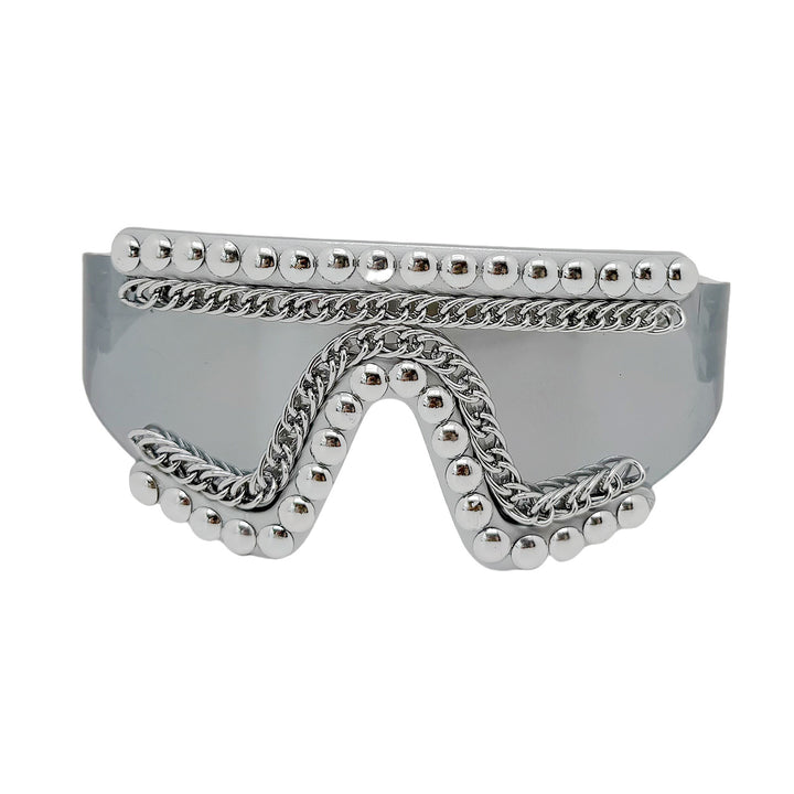 Women's fashion sunglasses with luxurious chain frame and shimmering accents Bowlift