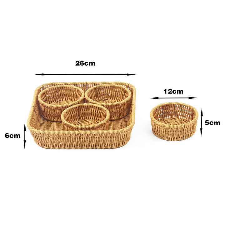 Multi-Function Woven Storage Basket Set Bowlift