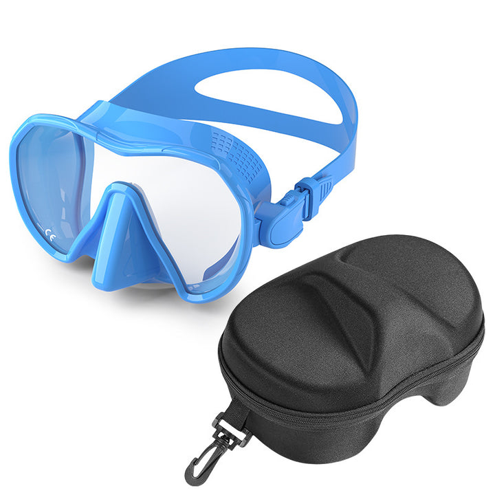Diving mask with wide field of vision and comfortable wearing comfort Bowlift