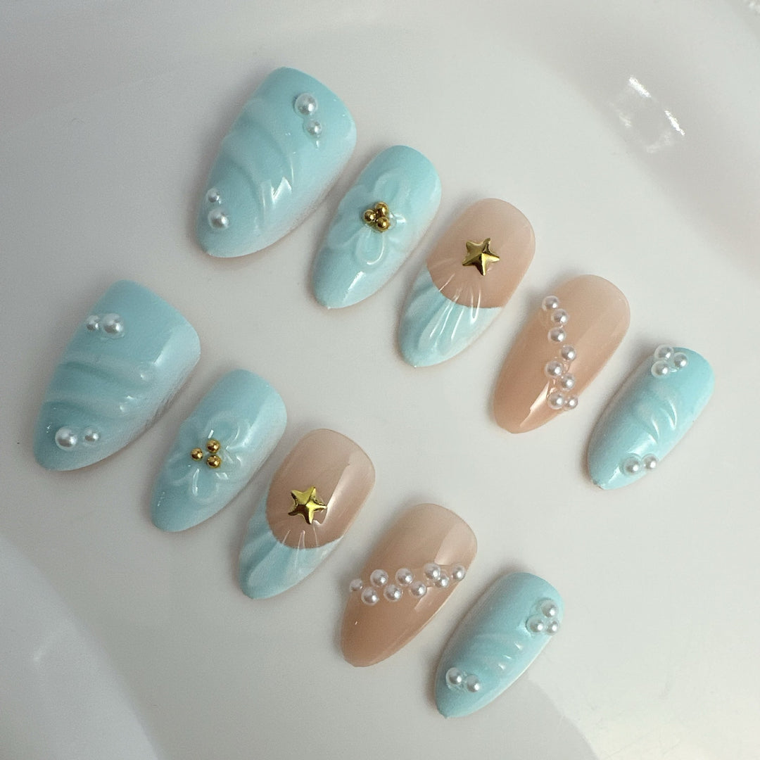 Creative nail art with floral accents Bowlift
