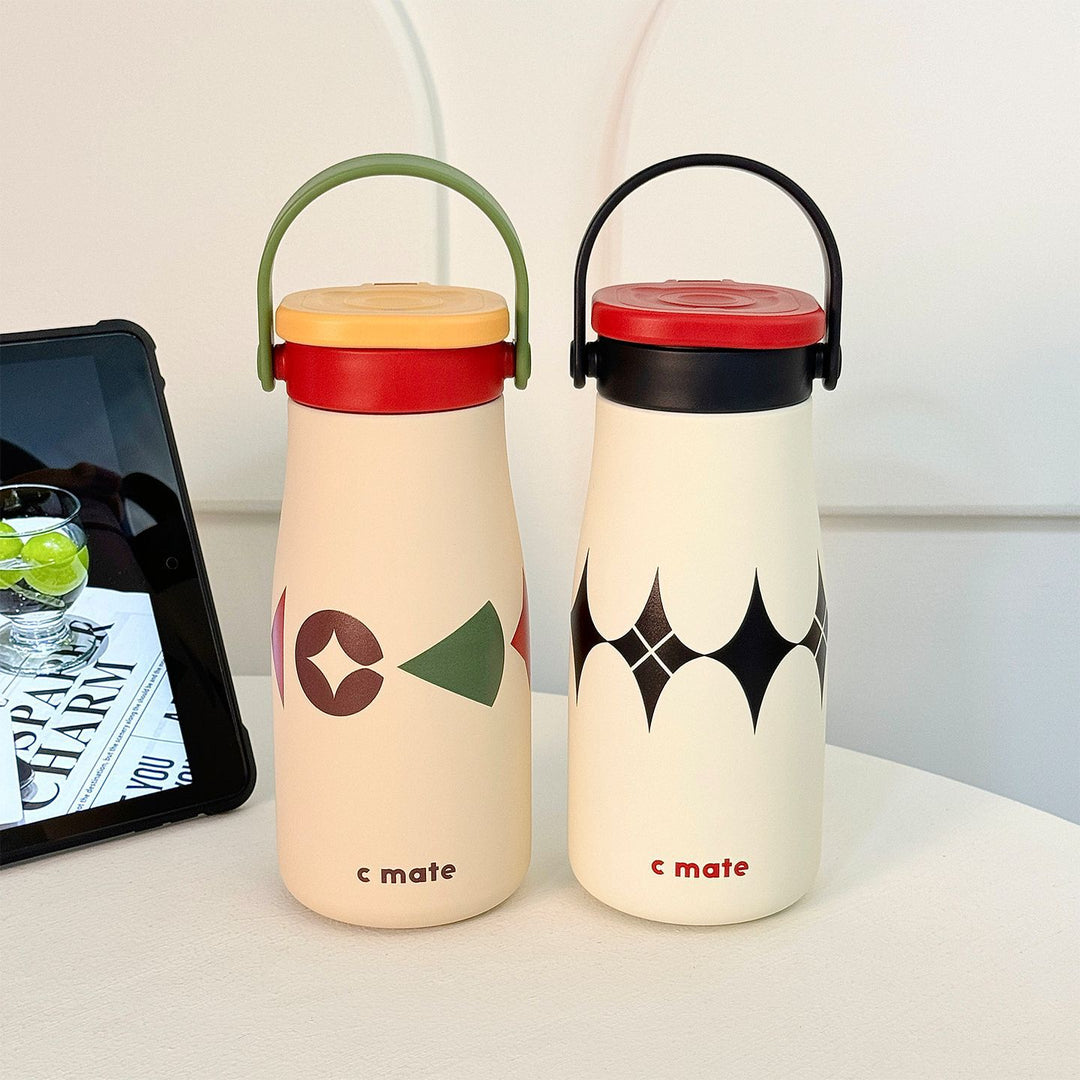Ladies Insulated Drinking Bottle with Practical Carry Strap Bowlift