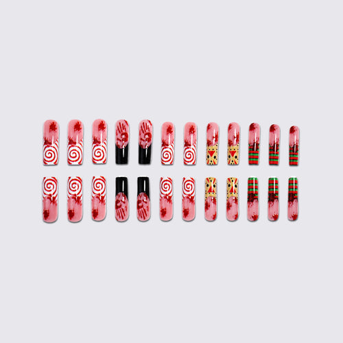 Creative nail art set with creepy Halloween design Bowlift