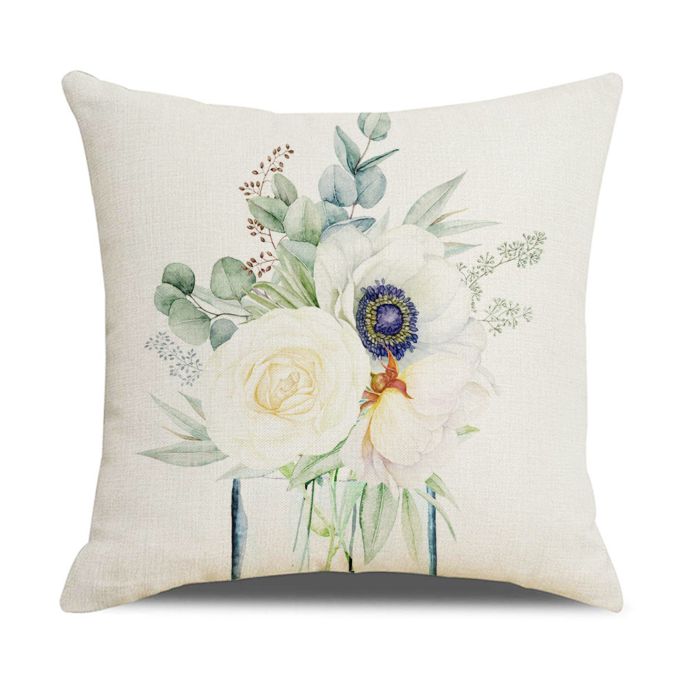Women's Elegant Cushion Cover with Floral Designs Bowlift