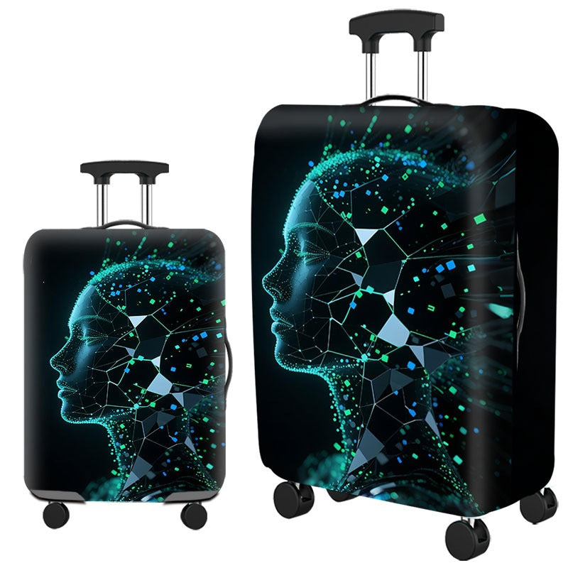 Artistic Cat-Themed Hard Shell Suitcase Bowlift