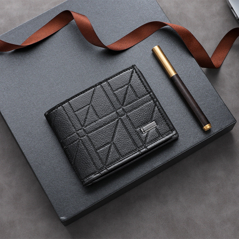 Textured Leather Passport Holder Bowlift