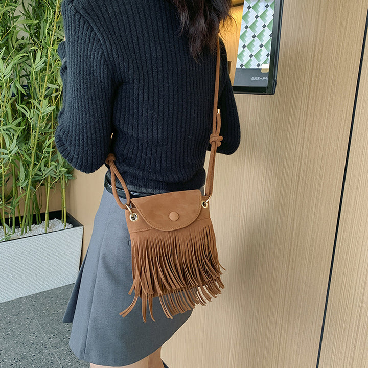Bohemian Fringe Crossbody Bag Bowlift