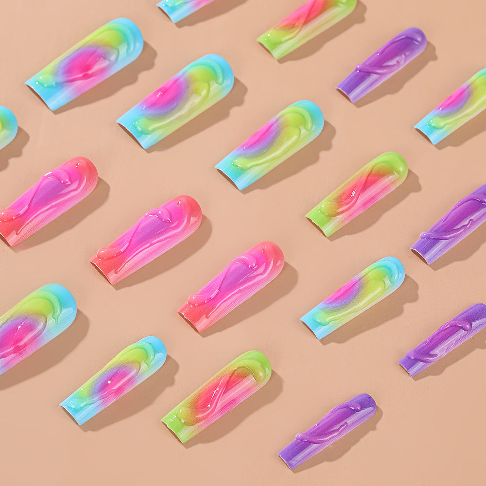 Trendy Colored Artificial Nails Bowlift