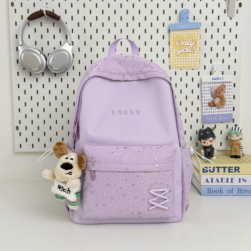 Star-Patterned Casual Backpack