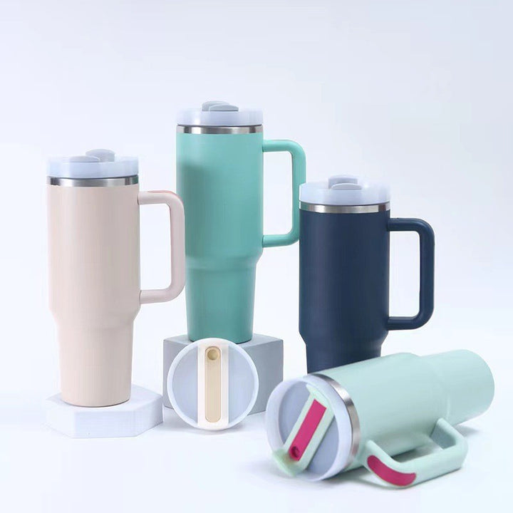 Ladies Insulated Mug with Handle and Practical Straw Bowlift