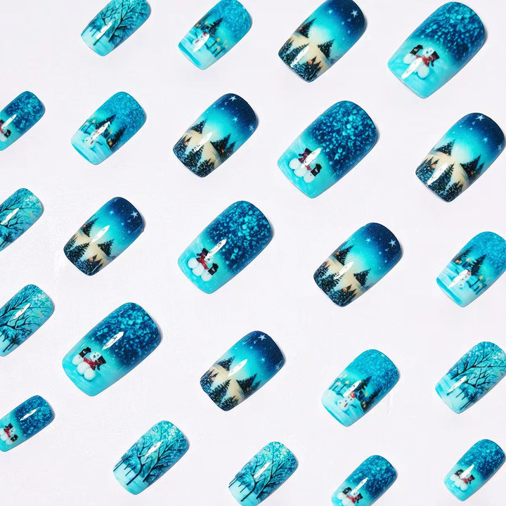 Winter Art Nails in Snowman Design Bowlift