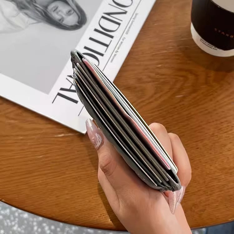 Quilted Leather Slim Card Holder Bowlift