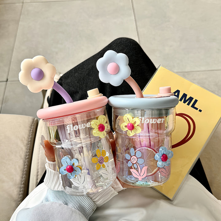 Ladies Flower Motif Drinking Cup Bowlift