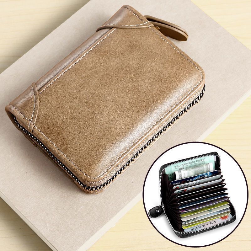 Premium Leather Zippered Wallet Bowlift