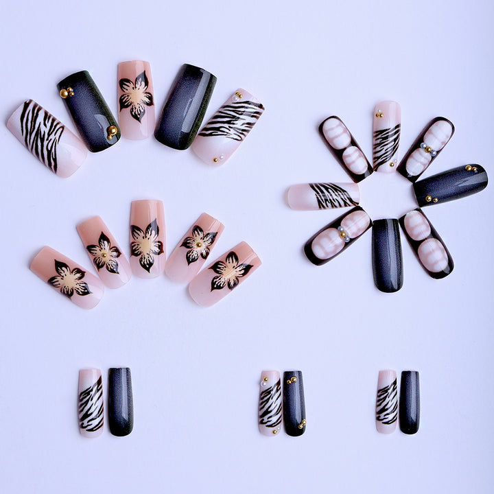 Artificial nails with exquisite floral and geometric designs Bowlift