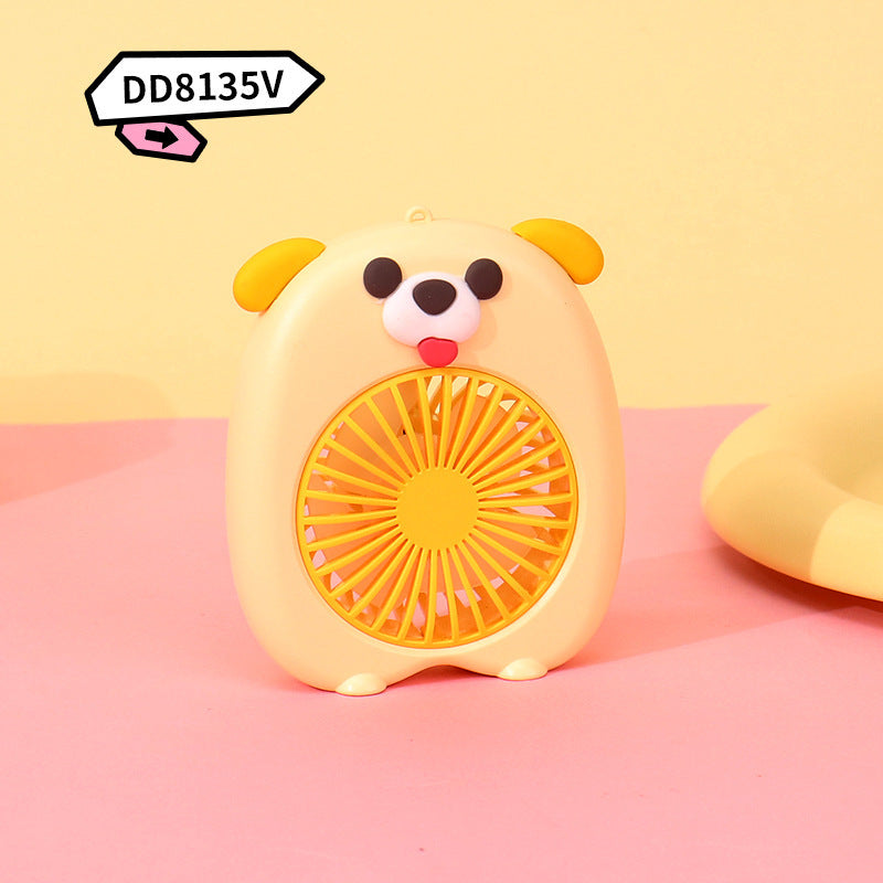 Women's Portable Mini Handheld Fan in Cute Pig Design Bowlift