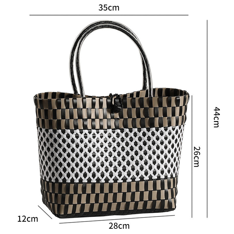 Stylish Woven Beach Tote Bowlift