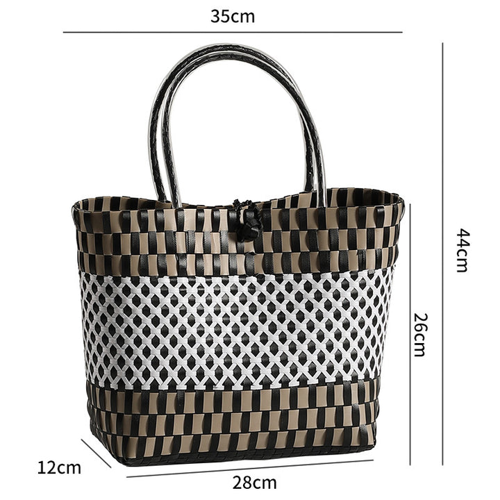 Stylish Woven Beach Tote Bowlift
