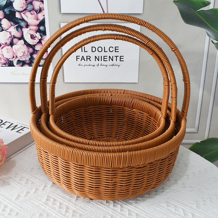 Handcrafted Woven Shopping Basket Bowlift