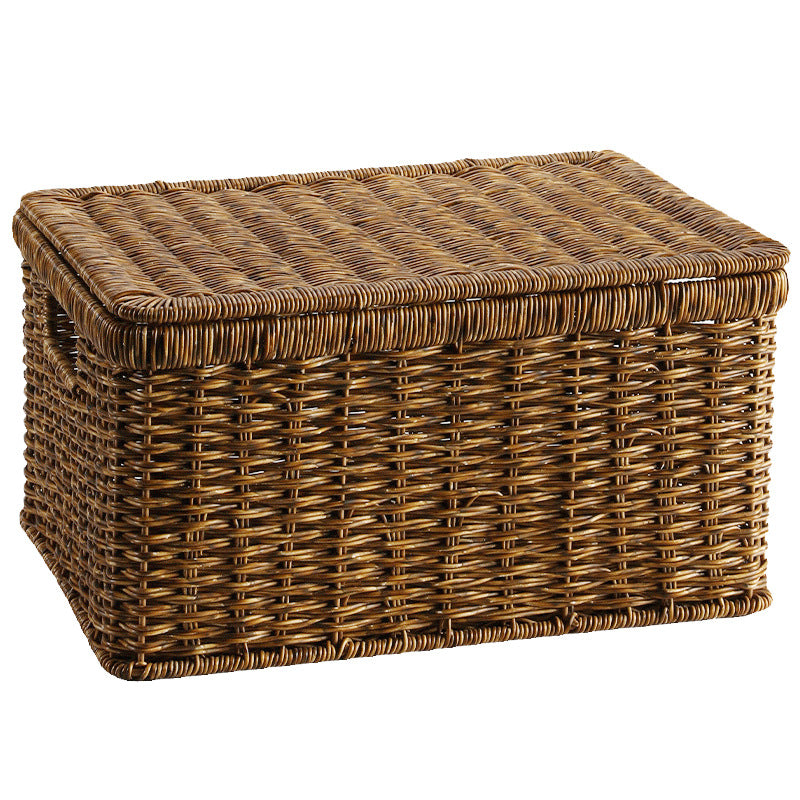Unisex Rectangular Storage Basket with Decorative Lid Bowlift