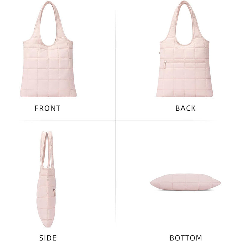 Padded shoulder bag with modern quilted design Bowlift