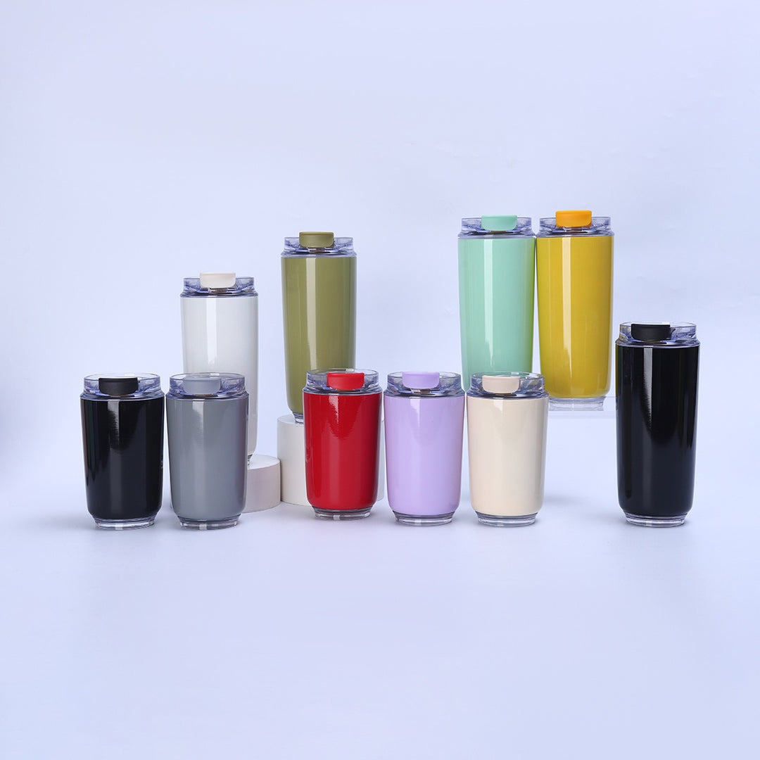 Ladies elegant insulating cup with thoughtfully designed drinking lid Bowlift